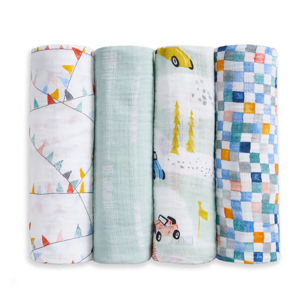 Aden and Anais Essentials系列嬰兒包巾4件裝 (110cm x 110cm) (多款式) - Image 9